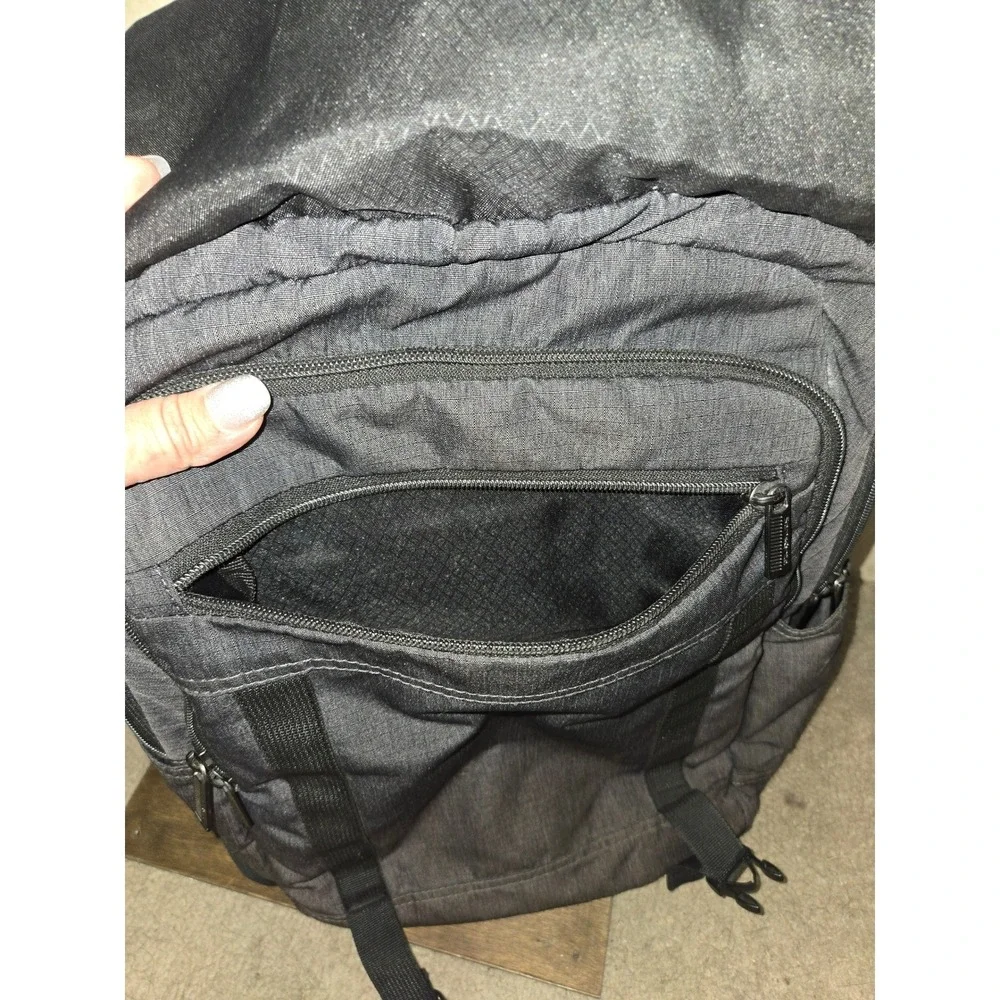Samsonite Charcoal Gray Heathered Fabric Backpack Laptop Bag Travel School Work